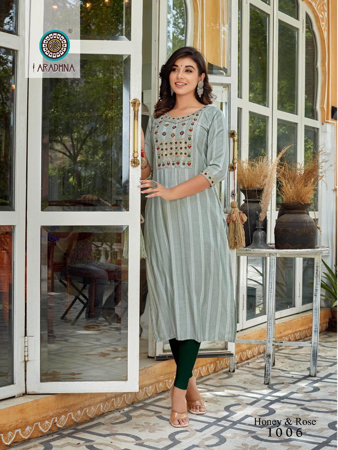 Honey Rose 1 Fancy Designer Ethnic Wear Kurtis Collection